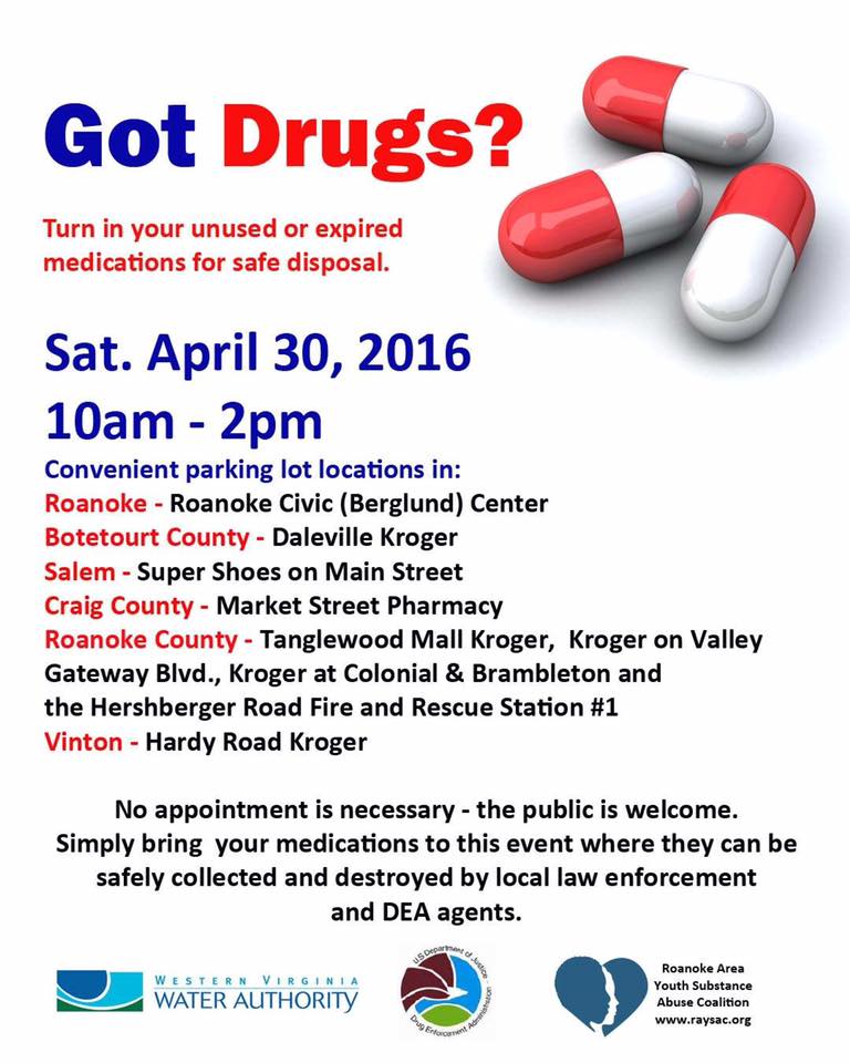Drug Take Back April 30, 2016